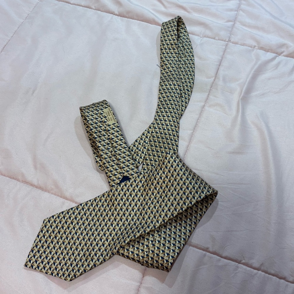 Hermes Stylish Geometric Patterned Tie - image 2